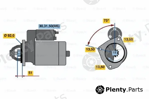 Bosch 0001371012 — Starter