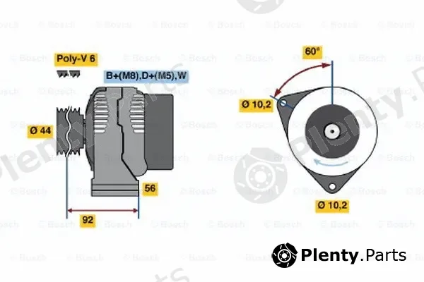Bosch 0123540002 — Alternator