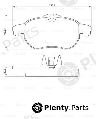 Bosch 0986424677 — Brake Pad Set, disc brake