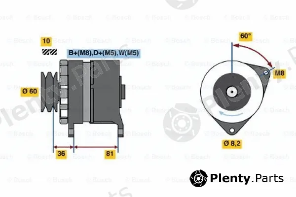 Bosch 0986034140 — Alternator