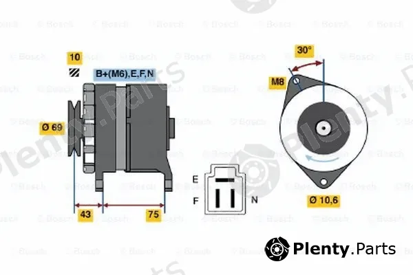 Bosch 0986032591 — Alternator