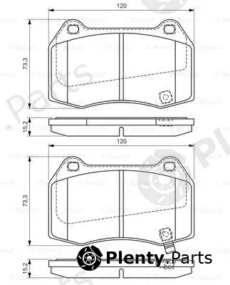 Bosch 0986494310 — Brake Pad Set, disc brake