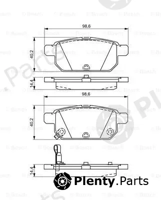 Bosch 0986495301 — Brake Pad Set, disc brake