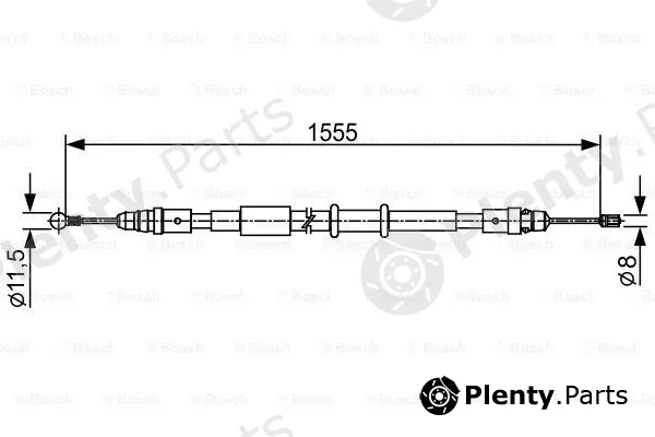 Bosch 1987482552 — Cable Pull, parking brake