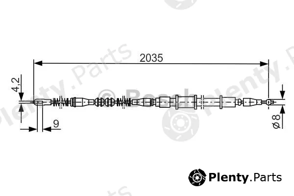 Bosch 1987477243 — Cable Pull, parking brake