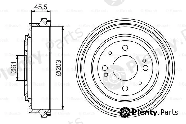 Bosch 0986477166 — Brake Drum