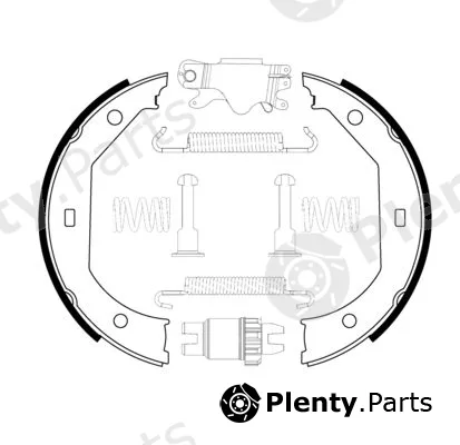 Bosch 0204113806 — Brake Shoe Set, parking brake