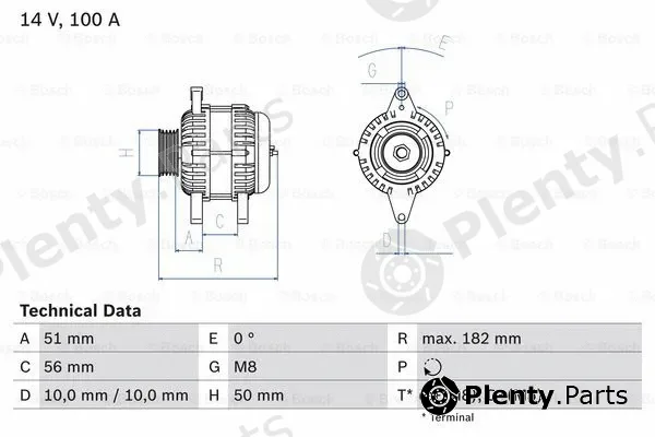 Bosch 0986043680 — Alternator