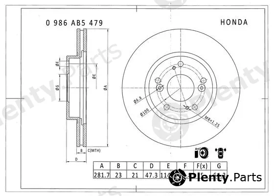 Bosch 0986AB5479 — Brake Disc