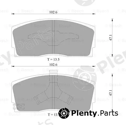 Bosch 0986505399 — Brake Pad Set, disc brake