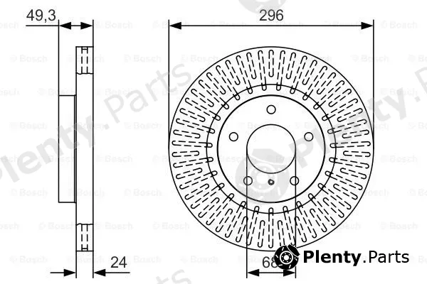 Bosch 0986479T44 — Brake Disc