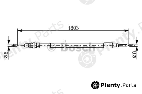 Bosch 1987482317 — Cable Pull, parking brake