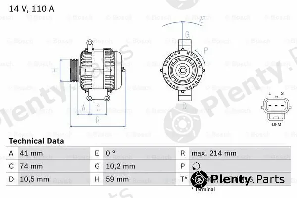 Bosch 0986045370 — Alternator