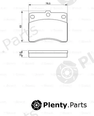 Bosch 0986424099 — Brake Pad Set, disc brake
