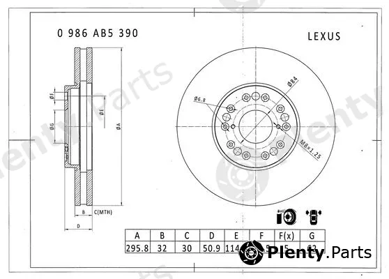 Bosch 0986AB5390 — Brake Disc