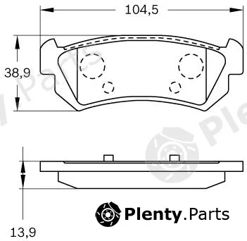 Bosch 0986BB0378 — Brake Pad Set, disc brake