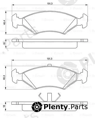 Bosch 0986466402 — Brake Pad Set, disc brake