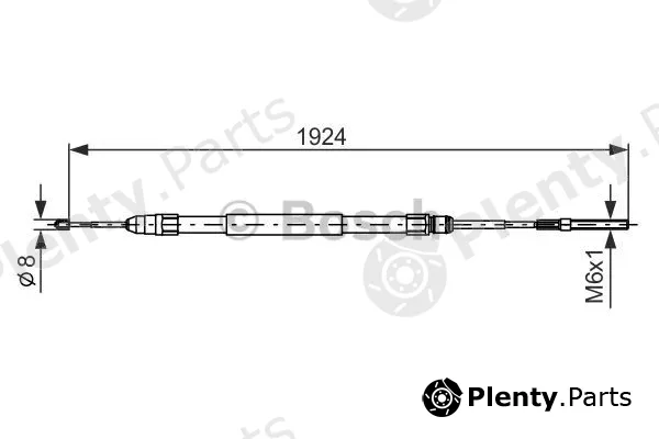 Bosch 1987477693 — Cable Pull, parking brake