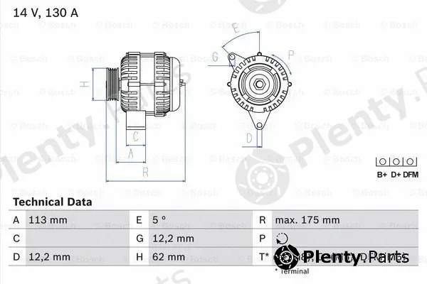 Bosch 0986048801 — Alternator