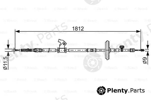 Bosch 1987482536 — Cable Pull, parking brake