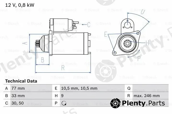 Bosch 0986010580 — Starter
