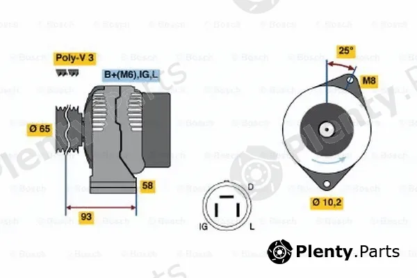 Bosch 0986035111 — Alternator