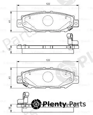 Bosch 0986495122 — Brake Pad Set, disc brake