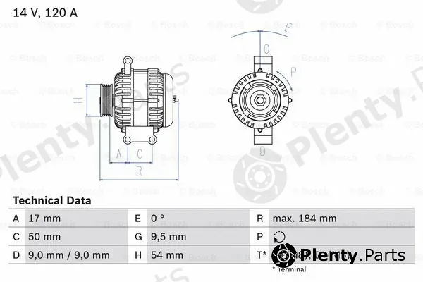 Bosch 0986083280 — Alternator