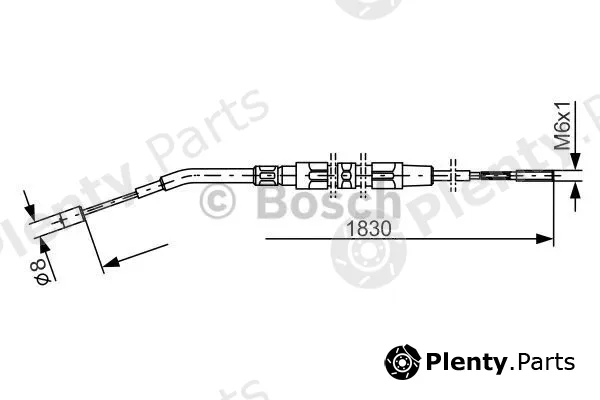 Bosch 1987477008 — Cable Pull, parking brake