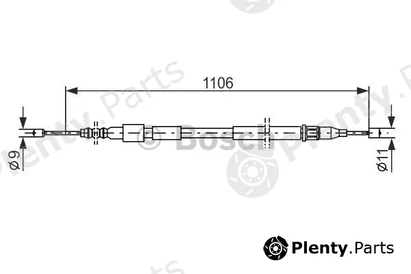 Bosch 1987477529 — Cable Pull, parking brake