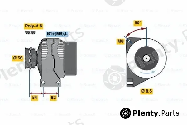Bosch 0124625025 — Alternator