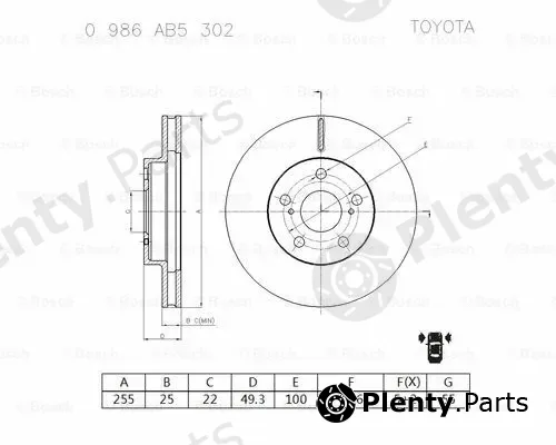 Bosch 0986AB5302 — Brake Disc