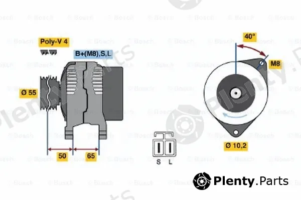 Bosch 0123315018 — Alternator
