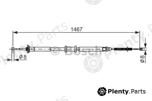 Bosch 1987477972 — Cable Pull, parking brake