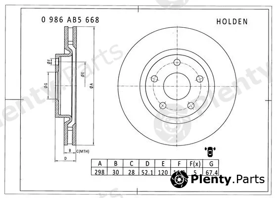 Bosch 0986AB5668 — Brake Disc