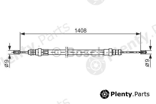 Bosch 1987477488 — Cable Pull, parking brake