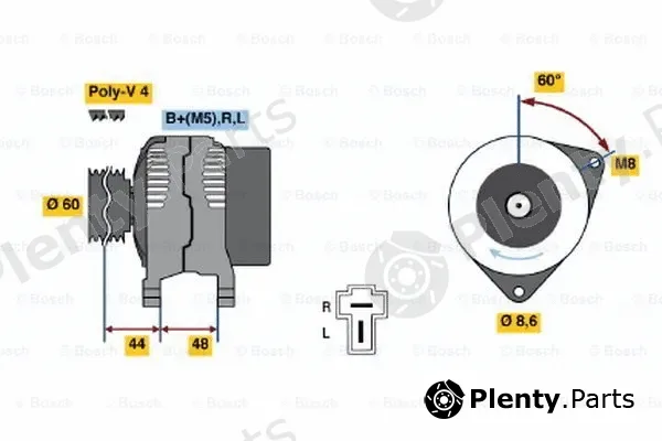 Bosch 0986035291 — Alternator