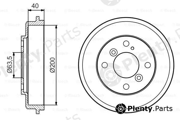 Bosch 0986477240 — Brake Drum