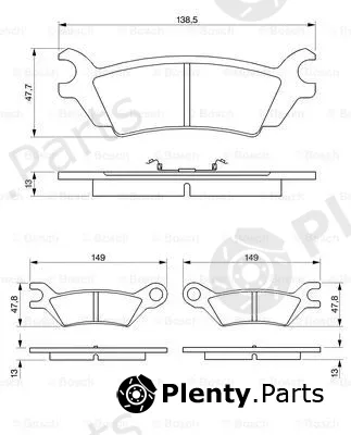 Bosch 0986468990 — Brake Pad Set, disc brake