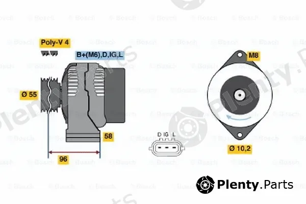 Bosch 0986045801 — Alternator
