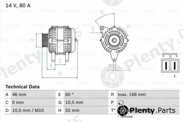 Bosch 0986084210 — Alternator