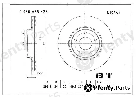 Bosch 0986AB5423 — Brake Disc