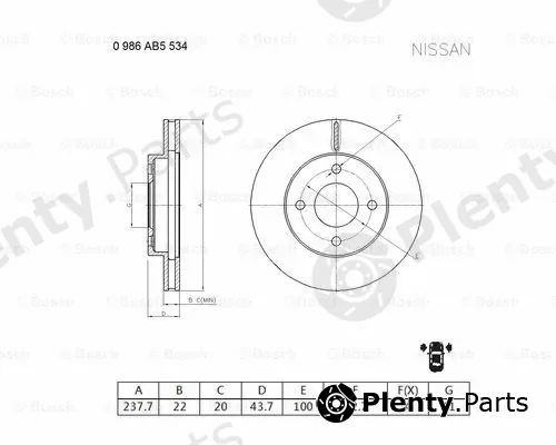 Bosch 0986AB5534 — Brake Disc