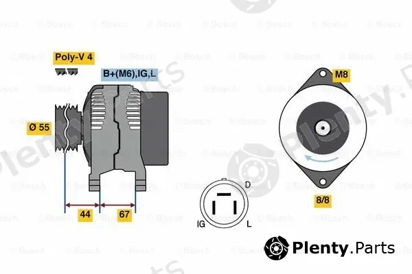 Bosch 0986037561 — Alternator