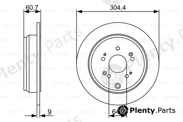 Bosch 0986479V84 — Brake Disc