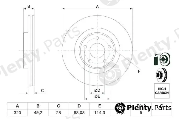 Bosch 0986479F33 — Brake Disc