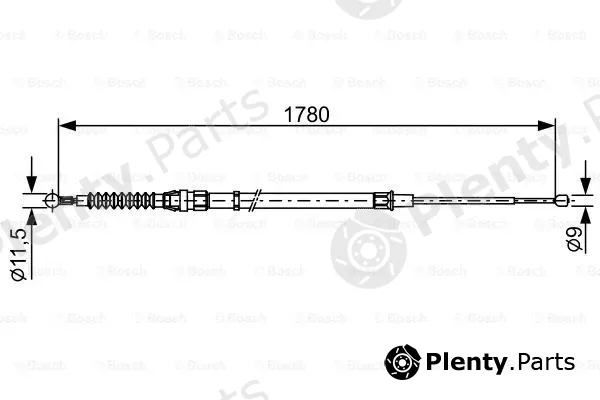 Bosch 1987482458 — Cable Pull, parking brake