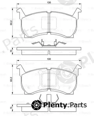 Bosch 0986424142 — Brake Pad Set, disc brake
