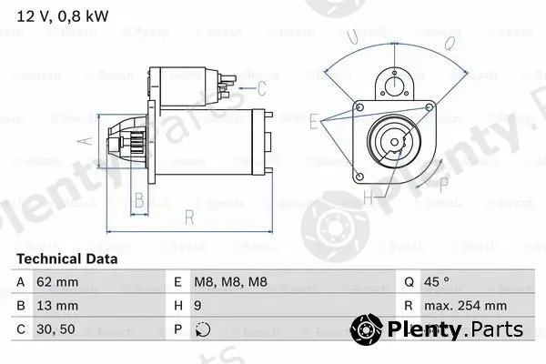Bosch 0986011891 — Starter
