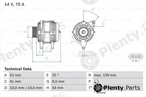Bosch 0986040471 — Alternator
